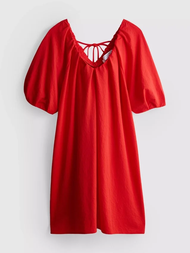 Puff-sleeve mini smock dress Puff-sleeve mini smock dress