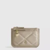 Quilted initial coin purse