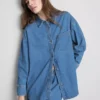 Relaxed cotton denim button-up shirt Relaxed cotton denim button-up shirt