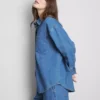 Relaxed cotton denim button-up shirt Relaxed cotton denim button-up shirt