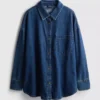 Relaxed cotton denim button-up shirt Relaxed cotton denim button-up shirt