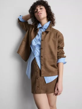 Relaxed faux suede shirt Relaxed faux suede shirt