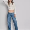 Relaxed low-rise straight-leg denim jeans Relaxed low-rise straight-leg denim jeans