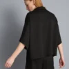 Relaxed textured satin shirt Relaxed textured satin shirt