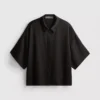 Relaxed textured satin shirt Relaxed textured satin shirt