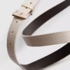 Reversible belt with metallic buckle Reversible belt with metallic buckle