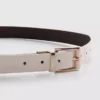 Reversible belt with metallic buckle Reversible belt with metallic buckle