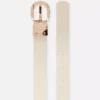 Reversible curved-buckle belt Reversible curved-buckle belt