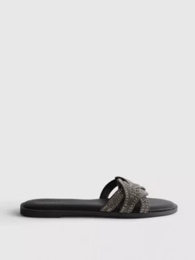 Rhinestone mule sandals