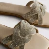 Rhinestone mule sandals
