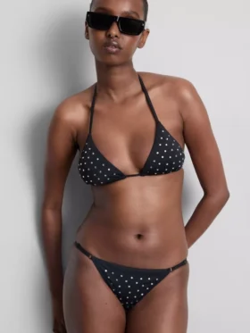 Rhinestone triangle bikini top