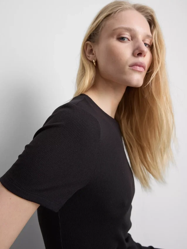 Ribbed bodycon mini t-shirt dress Ribbed bodycon mini t-shirt dress