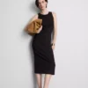 Ribbed built-in-bra midi dress Ribbed built-in-bra midi dress
