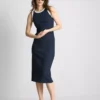 Ribbed built-in-bra midi dress Ribbed built-in-bra midi dress