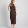 Ribbed built-in-bra midi dress Ribbed built-in-bra midi dress