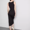 Ribbed built-in-bra midi dress Ribbed built-in-bra midi dress