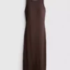Ribbed built-in-bra midi dress Ribbed built-in-bra midi dress