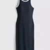 Ribbed built-in-bra midi dress Ribbed built-in-bra midi dress