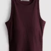 Ribbed built-in bra tank Ribbed built-in bra tank