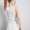 Ribbed cotton blend tank Ribbed cotton blend tank