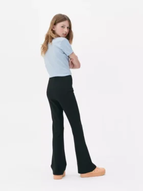 Ribbed flared pants