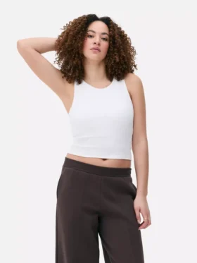 Ribbed racer back tank