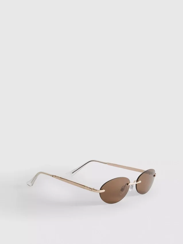Rimless oval-lens sunglasses Rimless oval-lens sunglasses