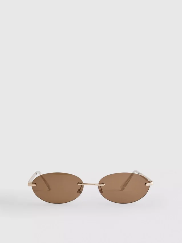 Rimless oval-lens sunglasses Rimless oval-lens sunglasses