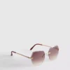 Rimless square diamanta sunglasses Rimless square diamanta sunglasses