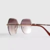 Rimless square diamanta sunglasses Rimless square diamanta sunglasses