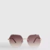 Rimless square diamanta sunglasses Rimless square diamanta sunglasses