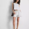 Ruffle hem denim shorts Ruffle hem denim shorts