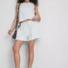 Ruffle hem denim shorts Ruffle hem denim shorts