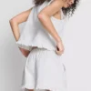 Ruffle hem denim shorts Ruffle hem denim shorts