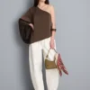 Satin one-shoulder asymmetrical top Satin one-shoulder asymmetrical top