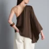 Satin one-shoulder asymmetrical top Satin one-shoulder asymmetrical top