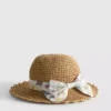 Scallop trim woven hat Scallop trim woven hat