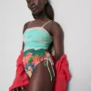 Scenic-print ruched swimsuit Scenic-print ruched swimsuit