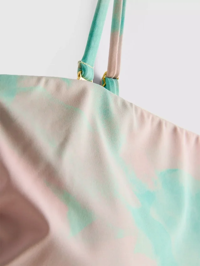 Scenic-print ruched swimsuit Scenic-print ruched swimsuit