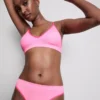 Seamless padded triangle bra and thong set Seamless padded triangle bra and thong set