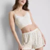 Seamless printed cropped pajama cami Seamless printed cropped pajama cami