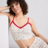 Seamless printed cropped pajama cami Seamless printed cropped pajama cami