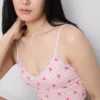 Seamless printed cropped pajama cami Seamless printed cropped pajama cami