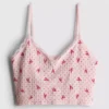 Seamless printed cropped pajama cami Seamless printed cropped pajama cami