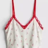Seamless printed cropped pajama cami Seamless printed cropped pajama cami