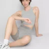 Seamless ribbed crop tank Seamless ribbed crop tank