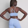 Seamless strappy active crop top
