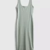 Second skin square neck midi dress