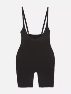 Shapewear open-bust mid-thigh bodysuit