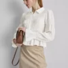 Shirred peplum hem blouse Shirred peplum hem blouse